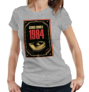 George Orwell 1984 Retro Tshirt Fitted Ladies