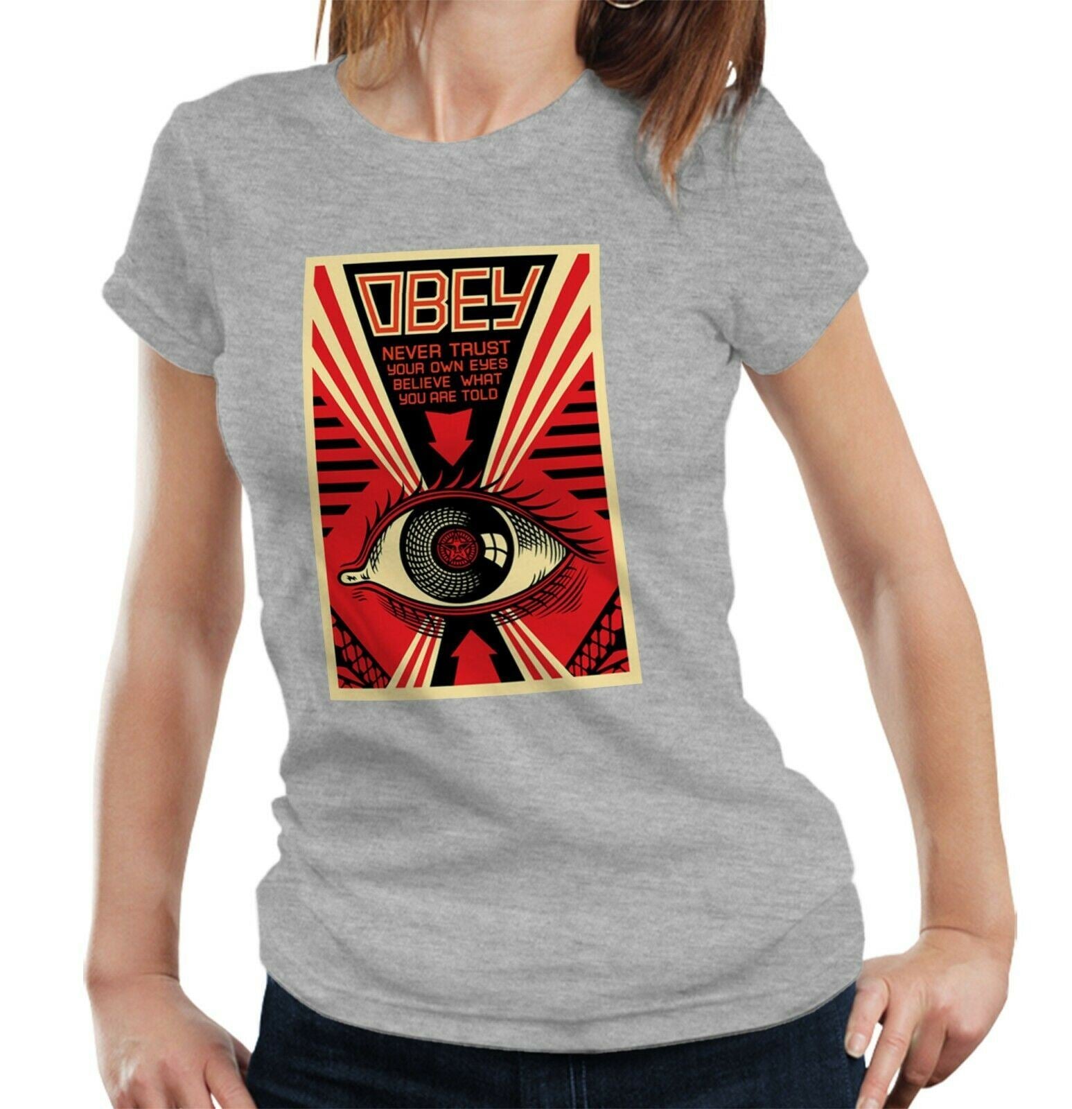 Obey Big Brother Tshirt Fitted Ladies