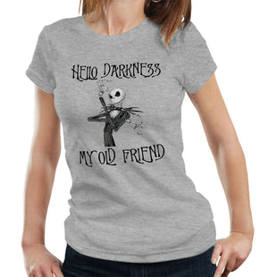 Jack Skellington Hello Darkness Tshirt Fitted Ladies