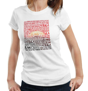 Toto Africa Lyric Tshirt Fitted Ladies