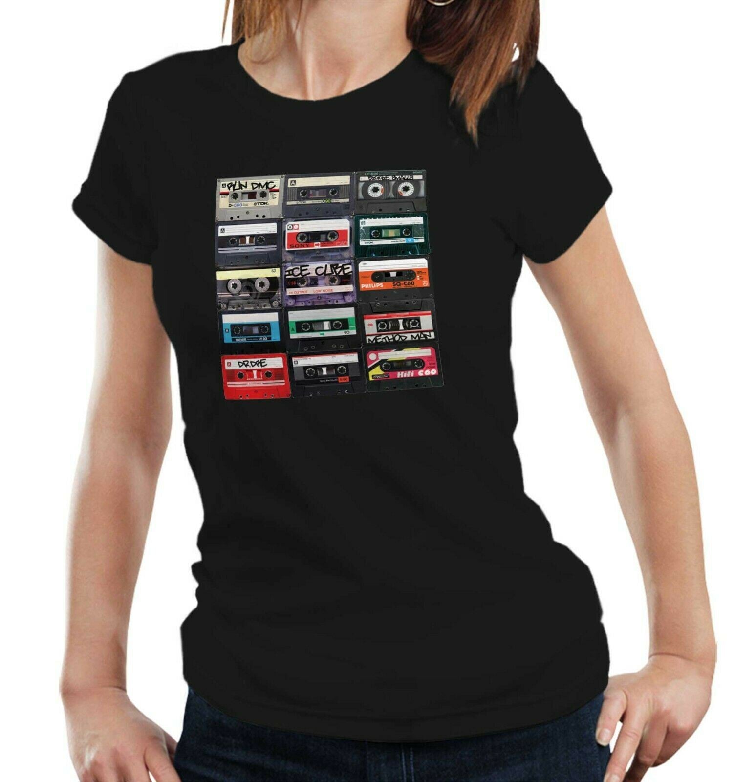 Hip Hop Mix Tapes Tshirt Fitted Ladies