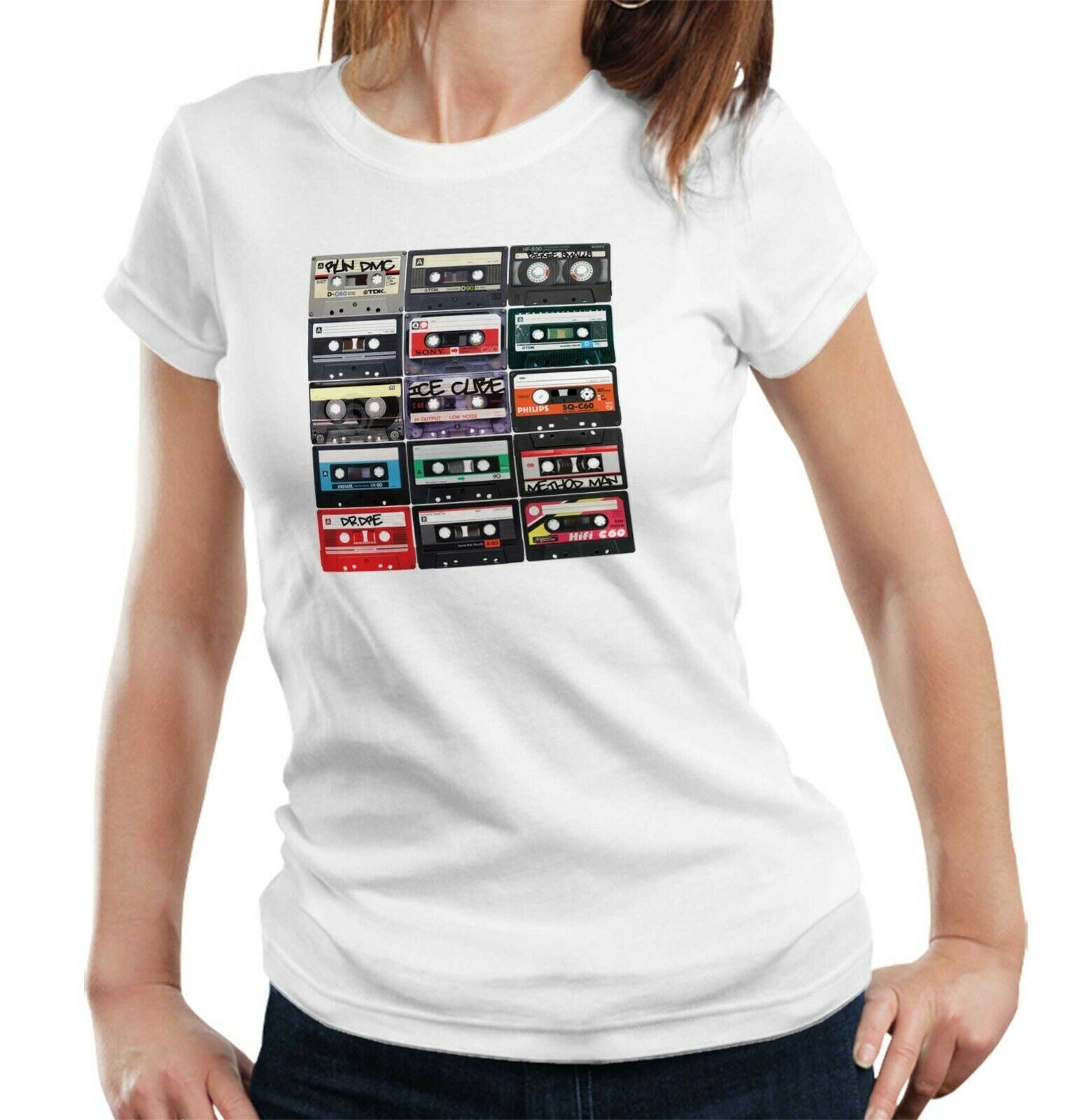 Hip Hop Mix Tapes Tshirt Fitted Ladies