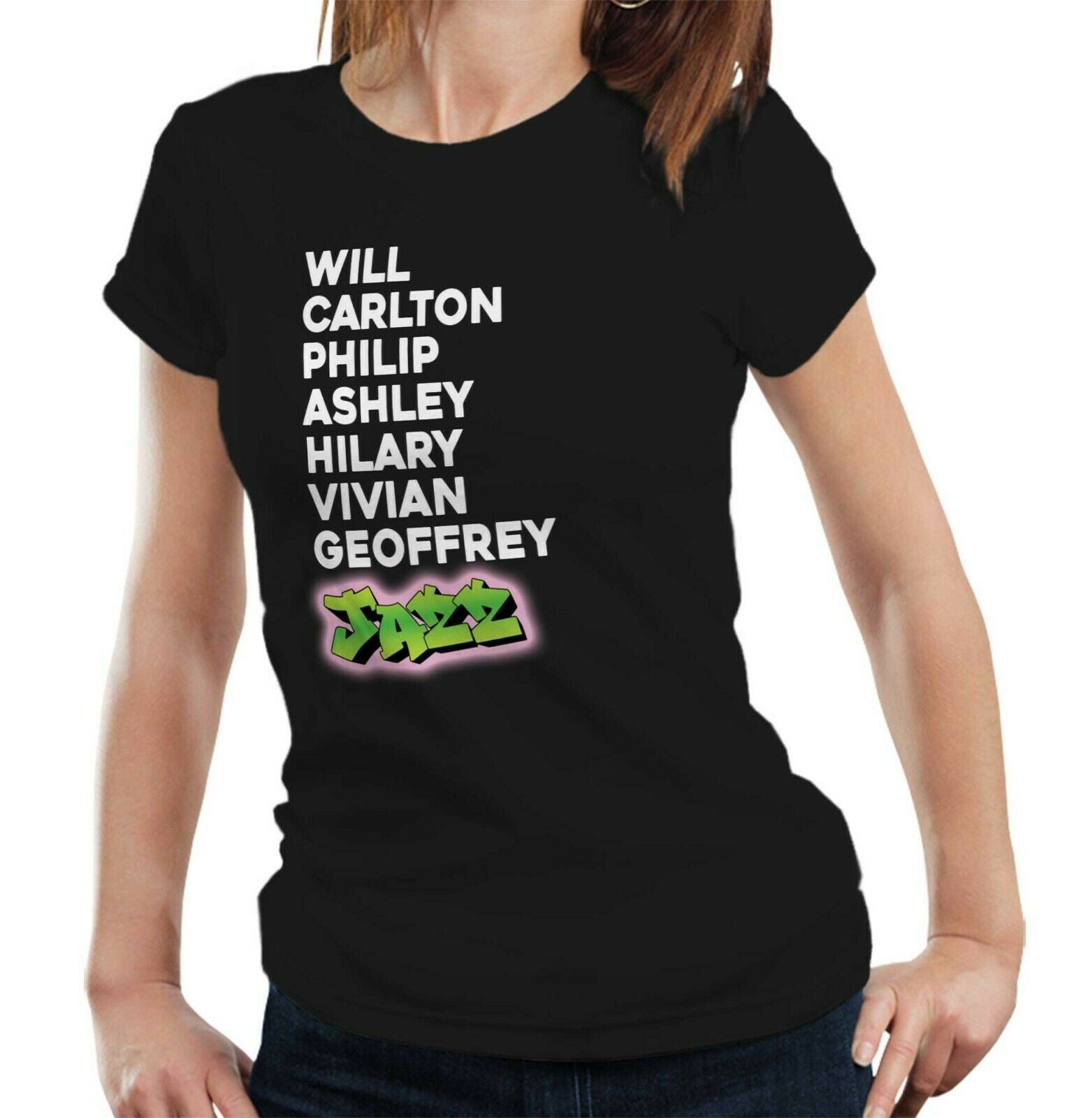 Fresh Prince Names Tshirt Fitted Ladies