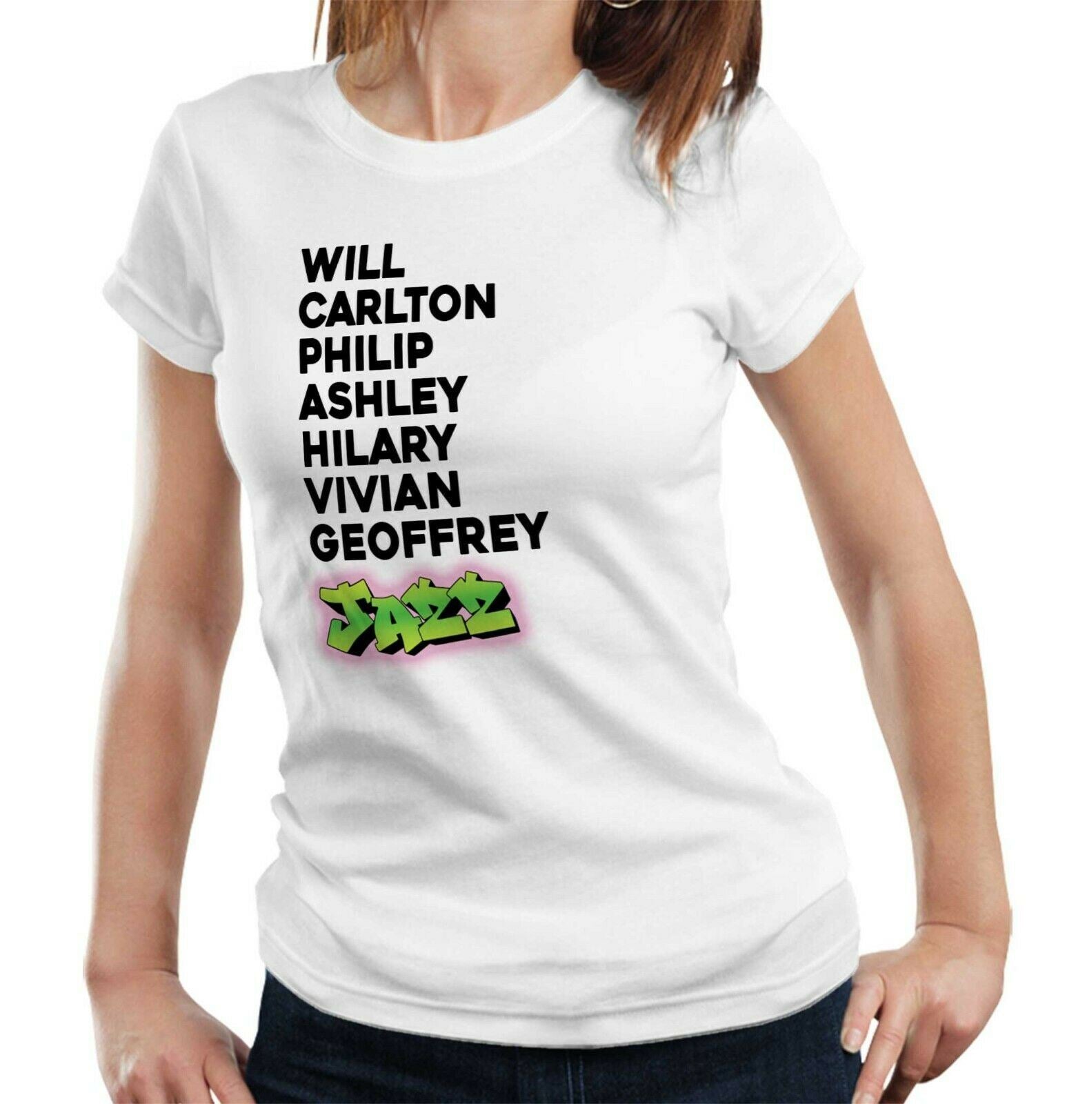 Fresh Prince Names Tshirt Fitted Ladies