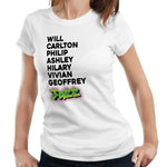 Fresh Prince Names Tshirt Fitted Ladies