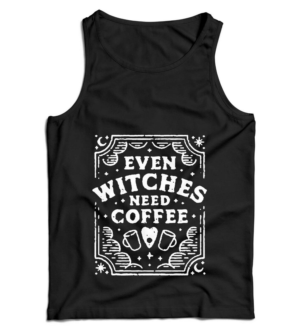 Even Witches Need Coffee Ladies Vest Tank Top