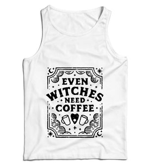 Even Witches Need Coffee Ladies Vest Tank Top