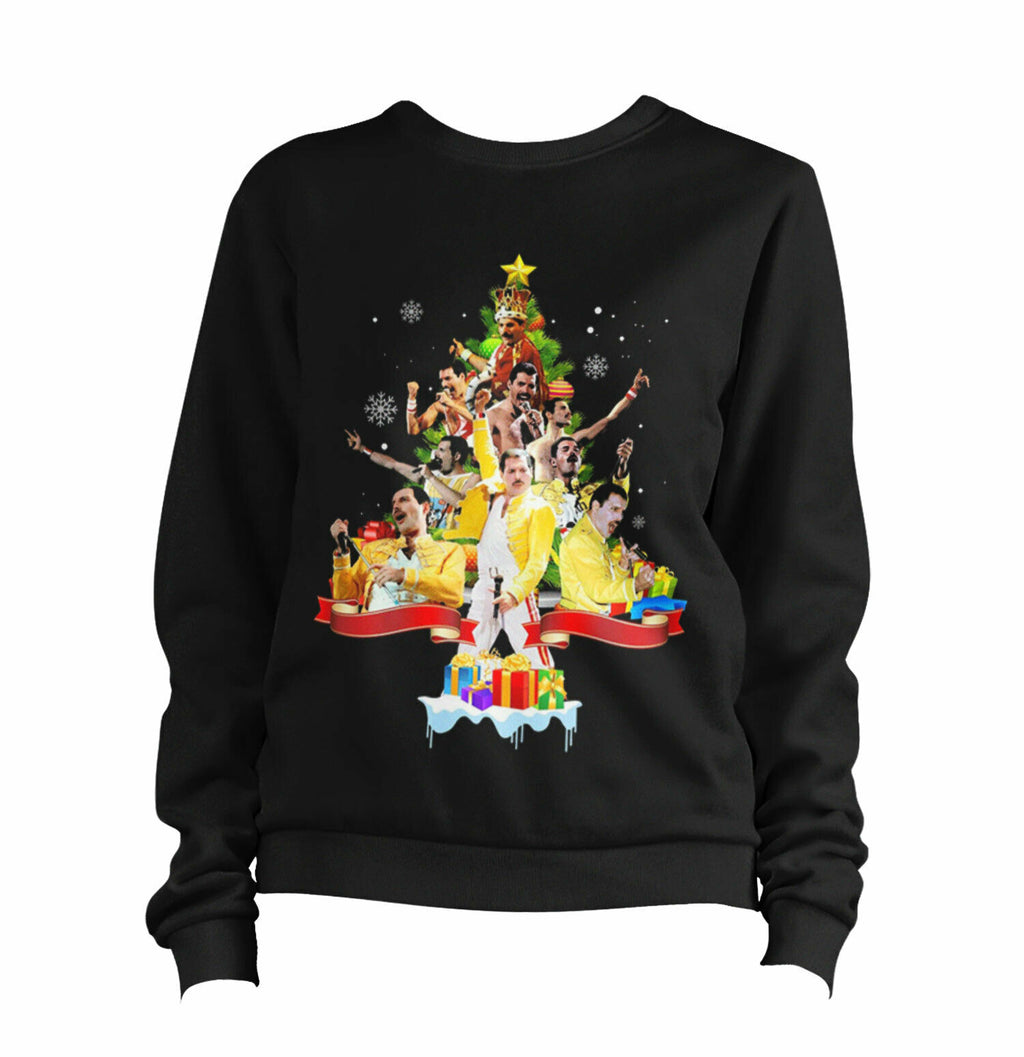 Freddie Mercury Christmas Tree Sweater Sweatshirt Pullover