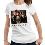 Friends Christmas Horror Tshirt Fitted Ladies