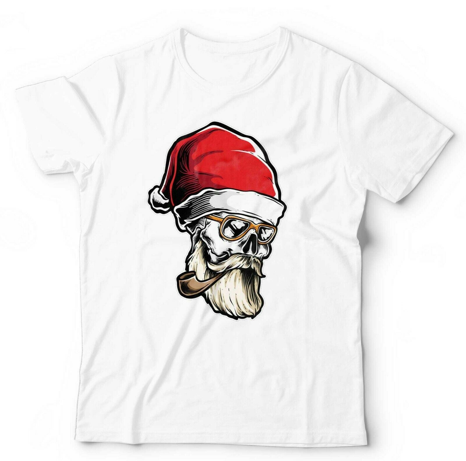 Hipster Santa Skull Tshirt Unisex & Kids