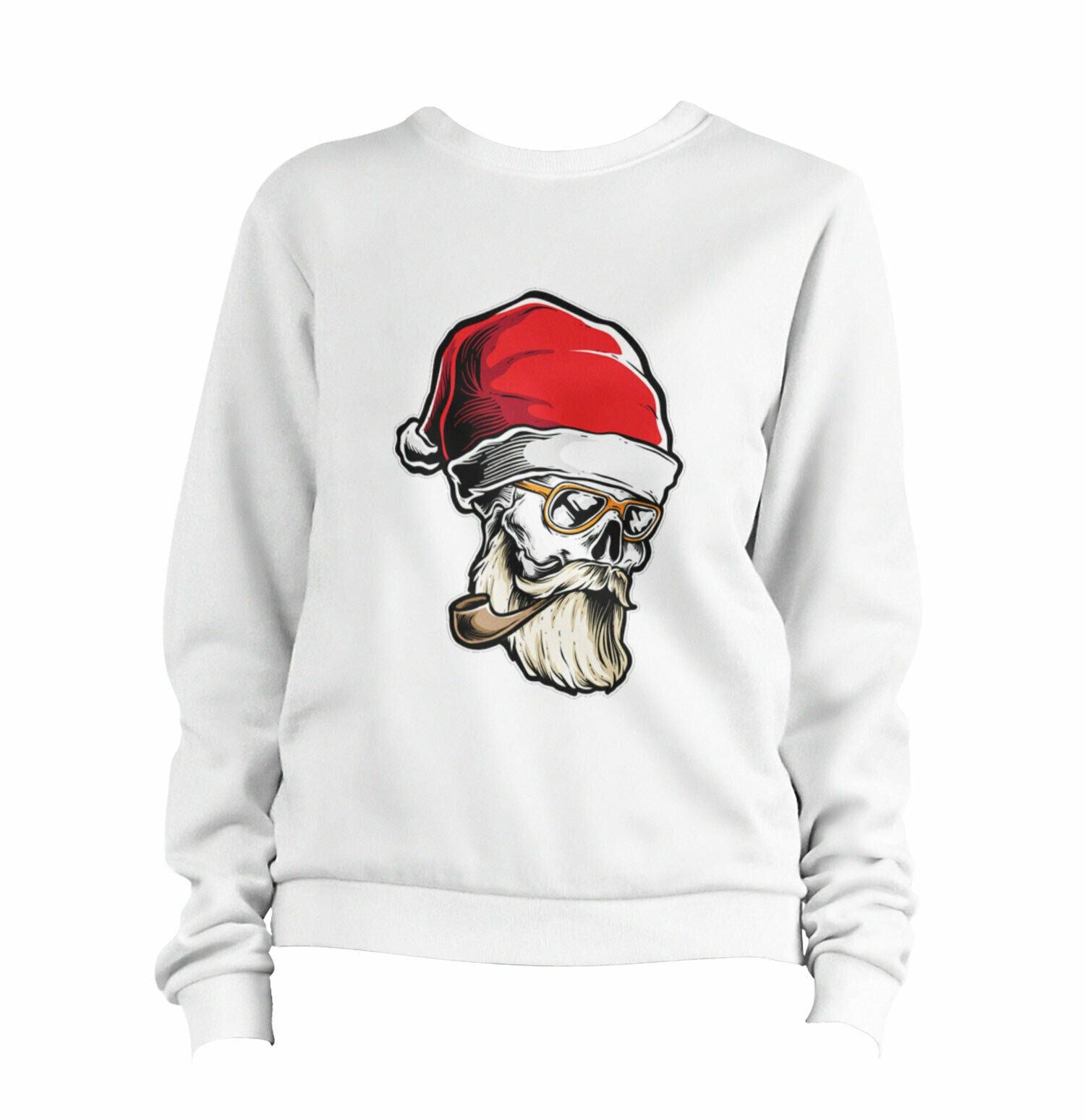 Hipster Santa Skull Sweatshirt