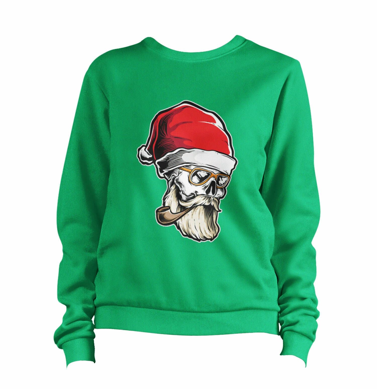 Hipster Santa Skull Sweatshirt