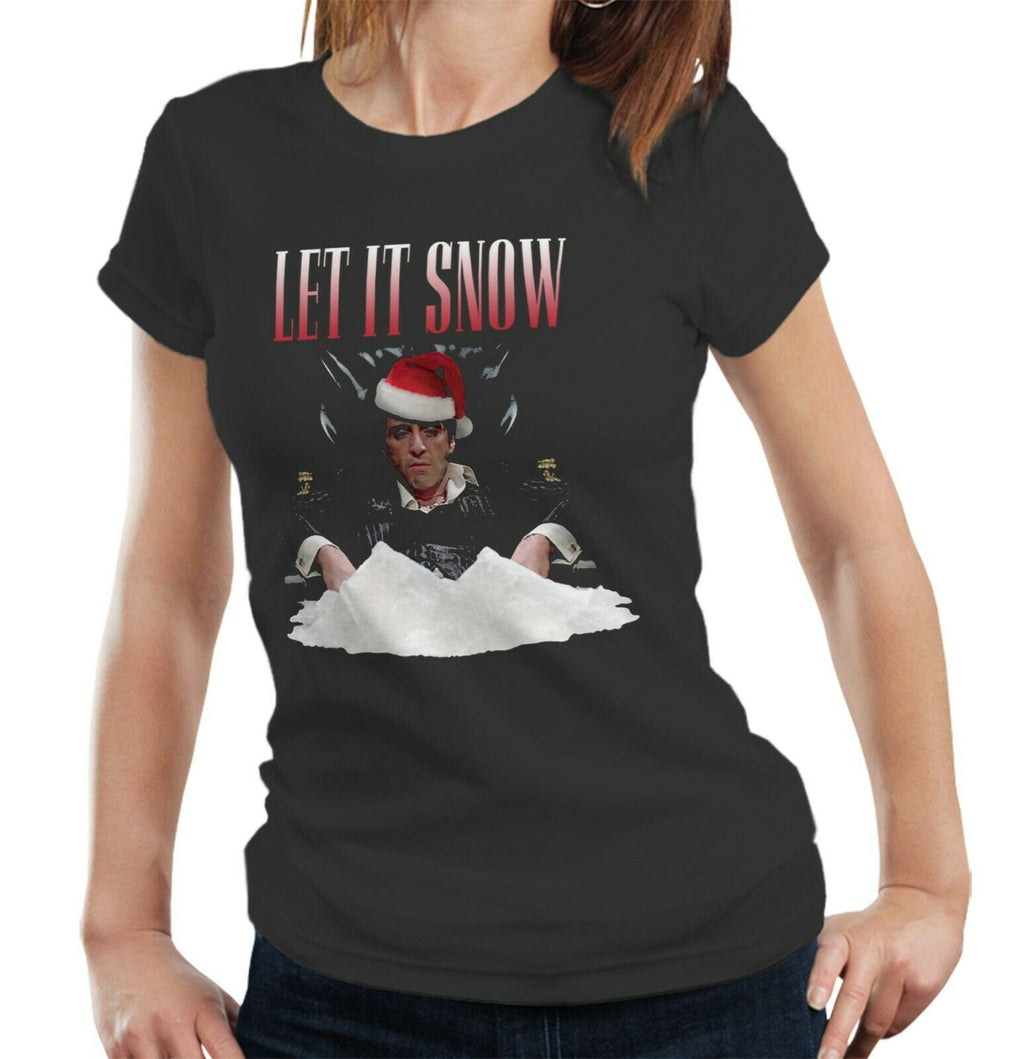 Let It Snow Tshirt Fitted Ladies - Image