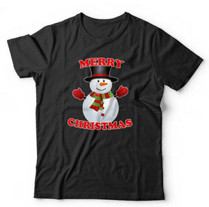 Merry Christmas Snowman Tshirt Unisex & Kids