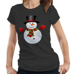 Snowman Tshirt Fitted Ladies