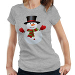 Snowman Tshirt Fitted Ladies