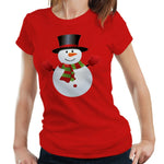 Snowman Tshirt Fitted Ladies