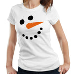 Snowman Face Tshirt Fitted Ladies