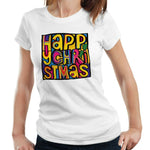 Happy Mondays Christmas Tshirt Fitted Ladies