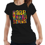 Happy Mondays Christmas Tshirt Fitted Ladies