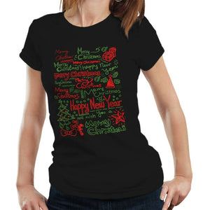 Christmas t on sale shirt ladies uk