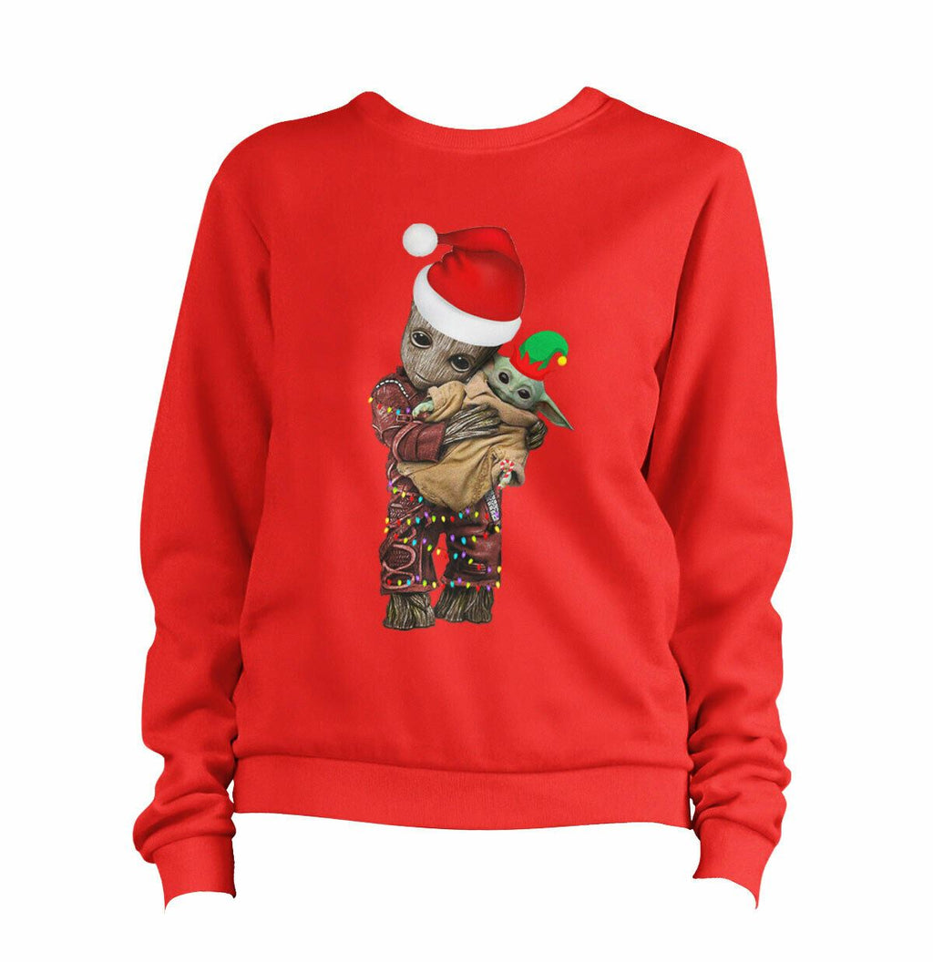 Christmas Baby Groot Baby Yoda Sweatshirt