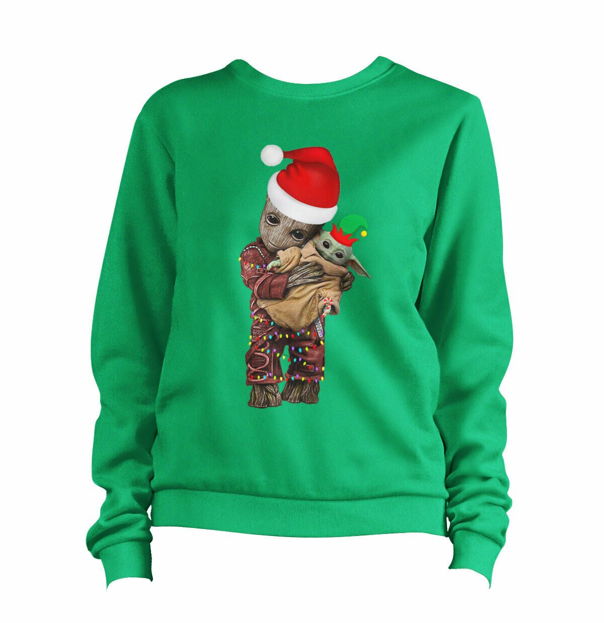 Christmas Baby Groot Baby Yoda Sweatshirt