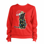 Christmas Cat Lights Sweatshirt