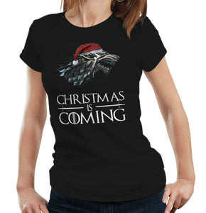 Christmas Is Coming Tshirt Fitted Ladies