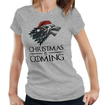 Christmas Is Coming Tshirt Fitted Ladies