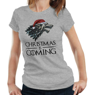 Christmas Is Coming Tshirt Fitted Ladies