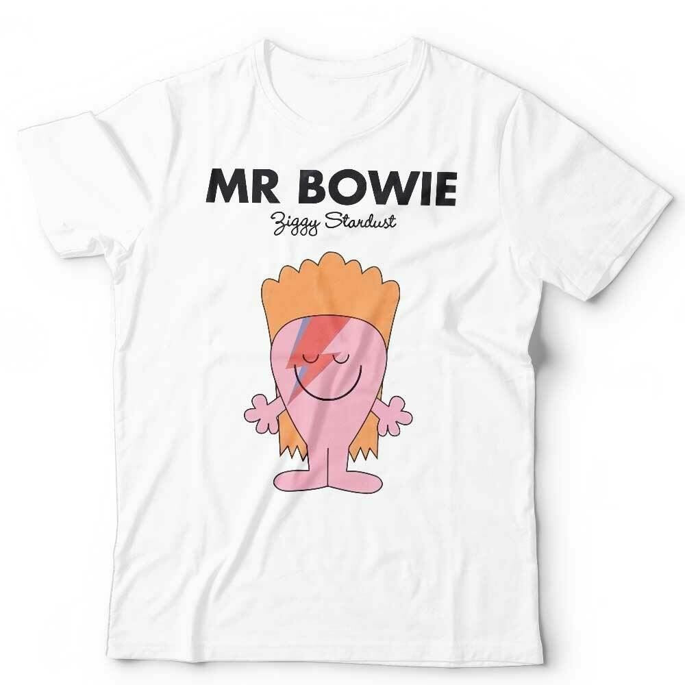 Mr Bowie White Tshirt Unisex & Kids