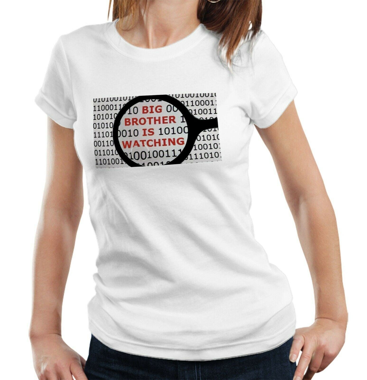 Binary Big Brother Tshirt Ladies Fitted