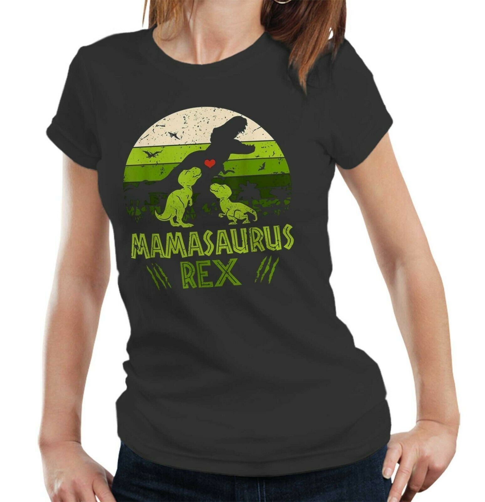 Mamasaurus Rex Tshirt Ladies Fitted