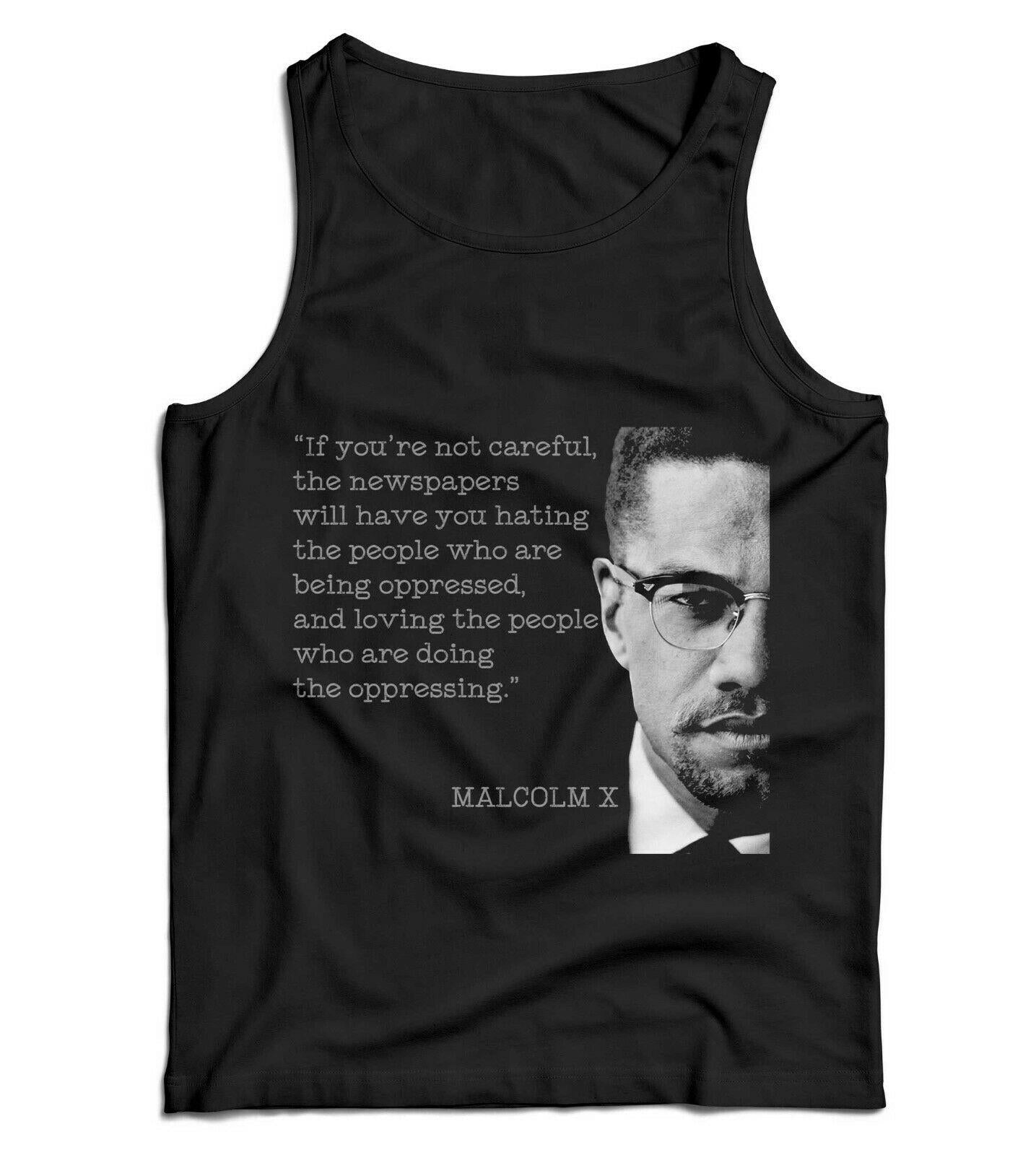 Malcolm X Quote Ladies Vest Tank Top