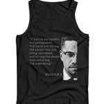 Malcolm X Quote Ladies Vest Tank Top