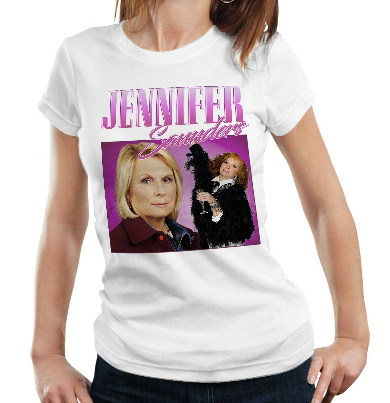 Jennifer Saunders Appreciation Tshirt Fitted Ladies