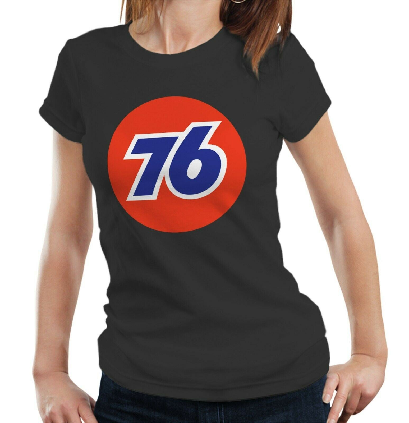 76 Gas Station Tshirt Ladies Fitted