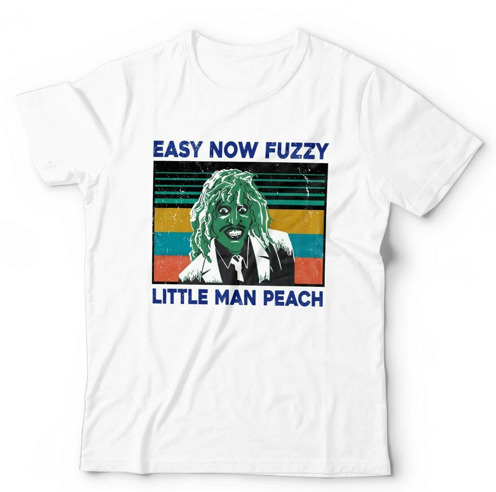 Easy Now Fuzzy Little Man Peach Tshirt Unisex