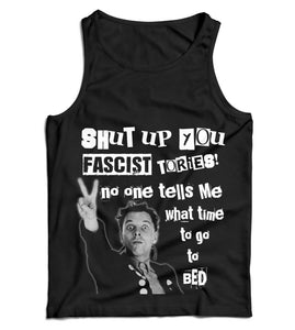 Shut Up You Fascist Tories Ladies Vest Tank Top