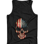 Skull USA Flag Ladies Vest Tank Top