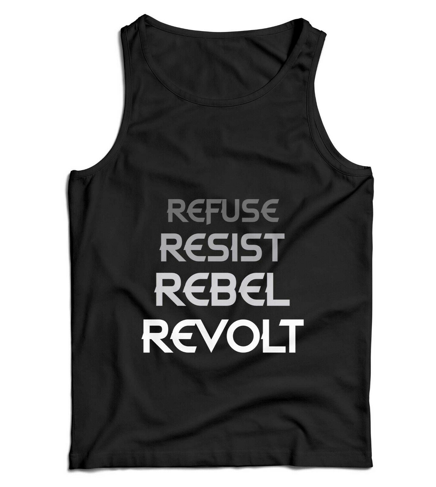 Refuse Resist Rebel Revolt Ladies Vest Tank Top