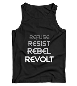 Refuse Resist Rebel Revolt Ladies Vest Tank Top