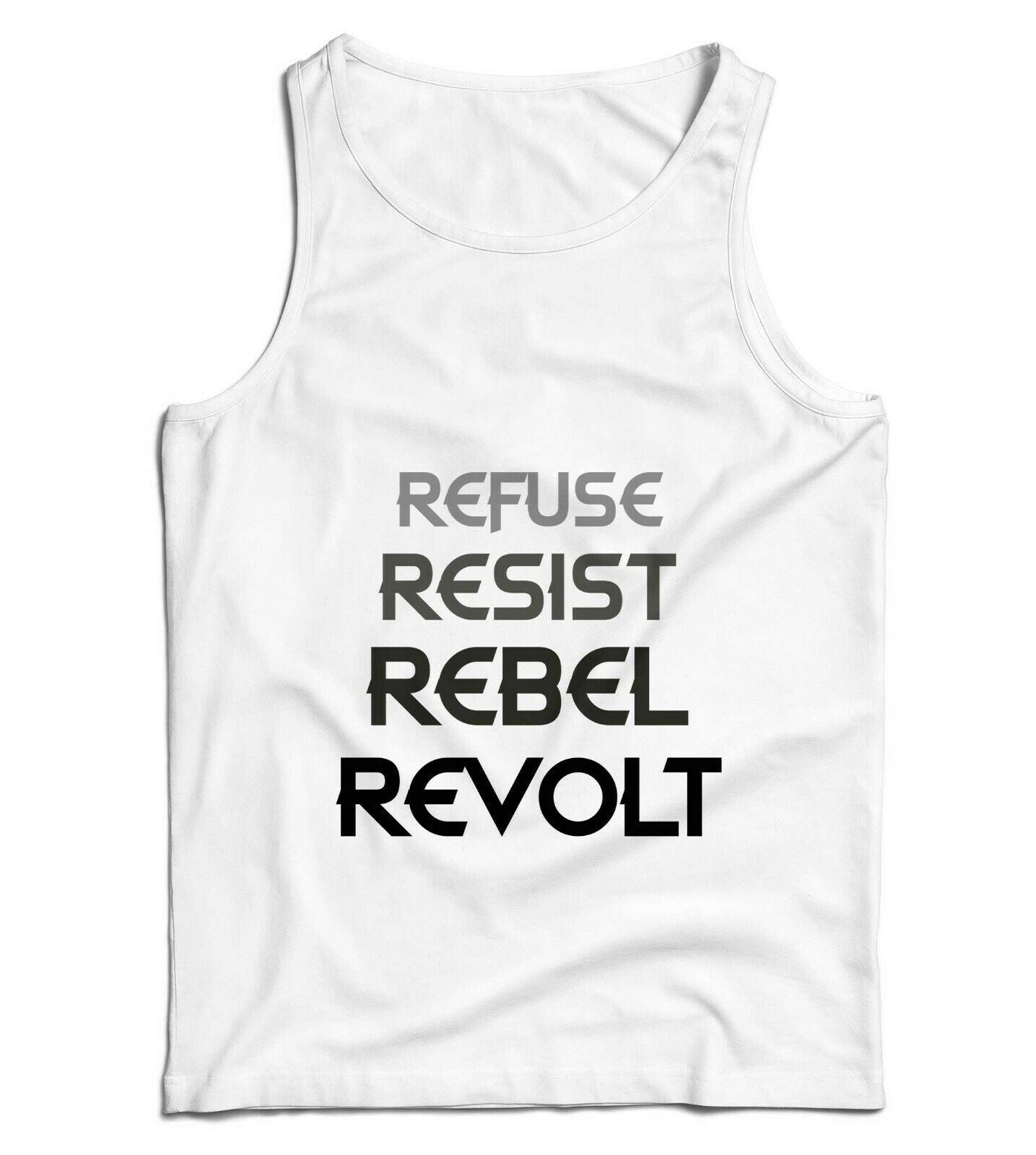 Refuse Resist Rebel Revolt Ladies Vest Tank Top