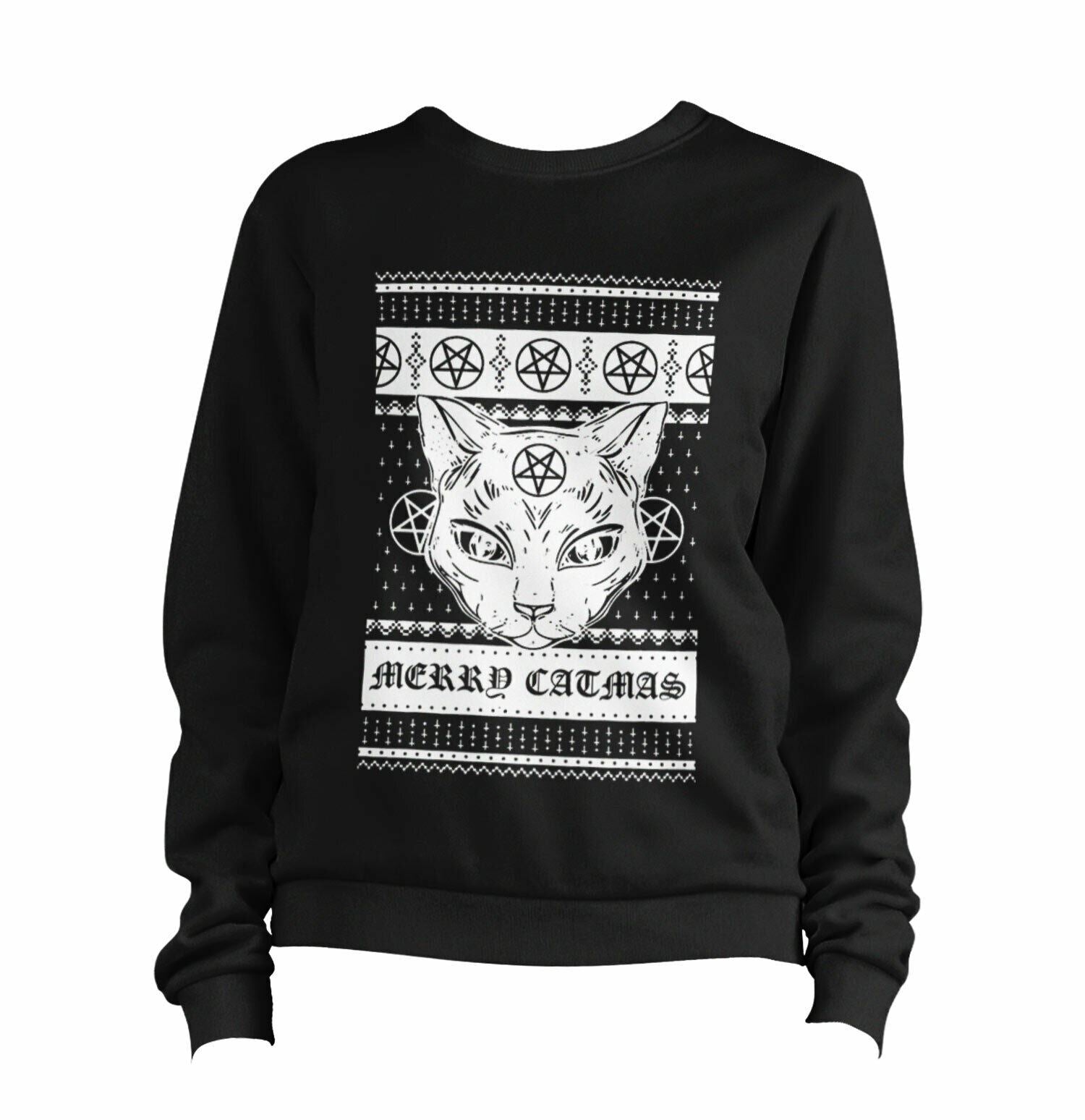 Merry Catmas Gothic Sweatshirt