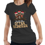 Otter Reindeer Tshirt Fitted Ladies