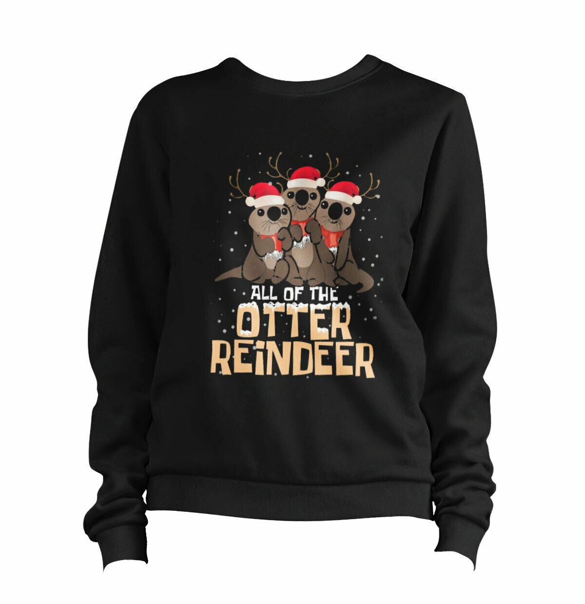 Otter Reindeer Sweater Pullover Sweatshirt