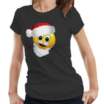 Santa Emoji Tshirt Fitted Ladies