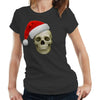 Santa Skull Tshirt Fitted Ladies