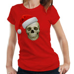 Santa Skull Tshirt Fitted Ladies